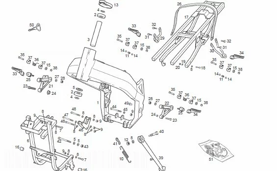 Frame Derbi GPR125 Nude E2 2004-2005
