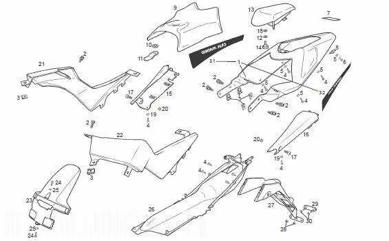Chassis Components Derbi GPR50 Replica E2 2005 2005