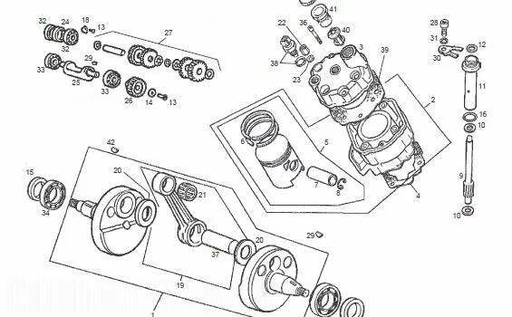 Crankshaft Assy - Cylinder And Piston - Cylinderh Derbi GPR50 Replica 2001 2001