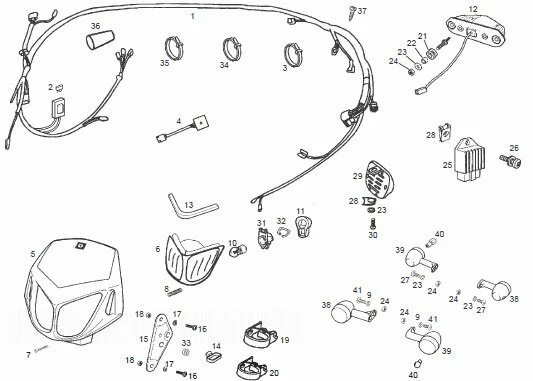 Lighting Equipment Derbi Senda R Drd Racing E2 2006