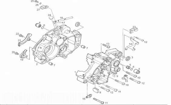 Crankcase Derbi GPR125 Racing E2 2004