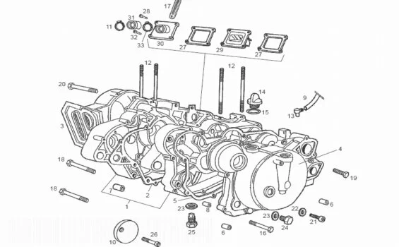 Crankcase Derbi GPR50 Nude E2 2004