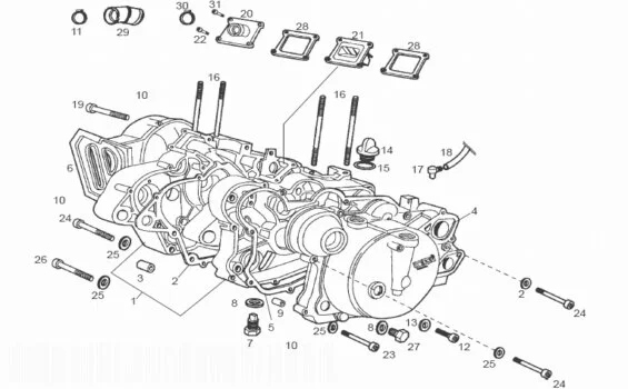 Crankcase Derbi Senda Sm X-trem E2 2004