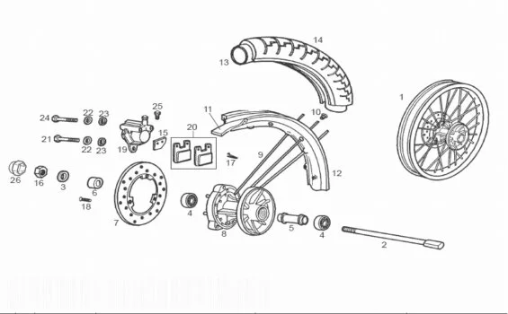 Front Wheel Derbi Senda Sm X-trem E2 2004