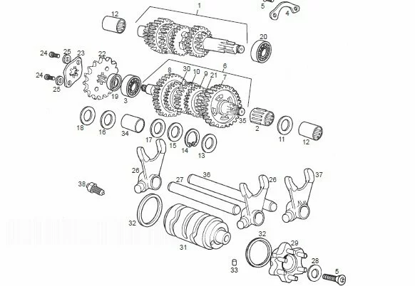Drive Shaft Derbi GPR50 Nude E2 2008