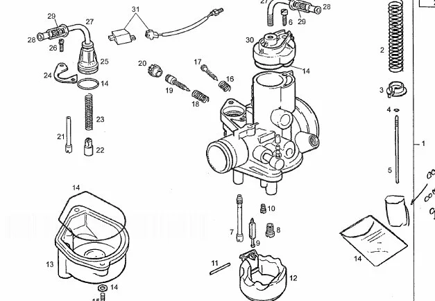 Carburettor Derbi GPR50R 1997-00