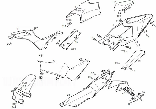Chassis Components Derbi GPR50 Nude E2 2007
